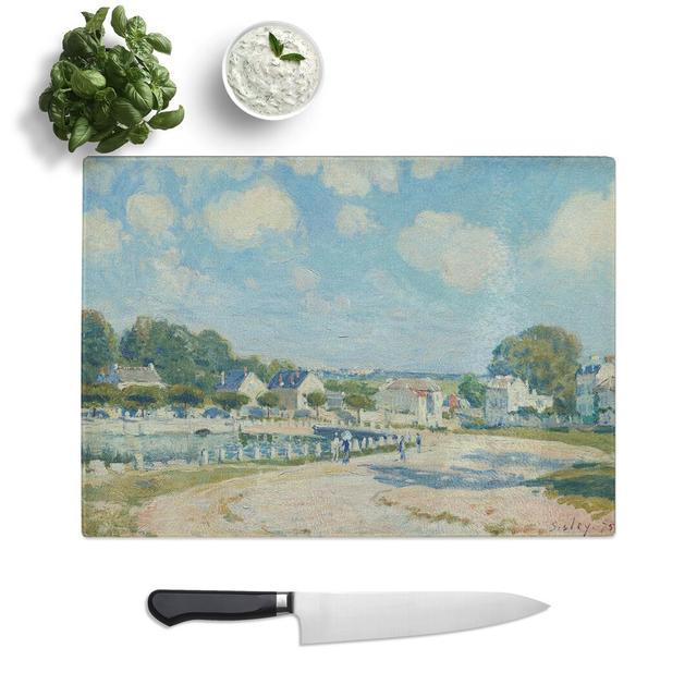 Watering Place at Marly by Alfred Sisley Chopping Board East Urban Home Size: 0.4cm H x 20cm W x 28.5cm L on Productcaster.