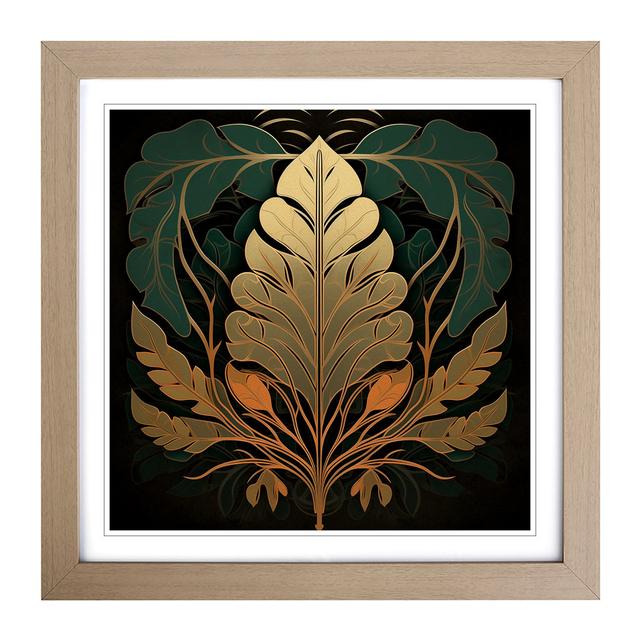 Leaf Deco No.2 - Single Picture Frame Print on Wood Marlow Home Co. on Productcaster.