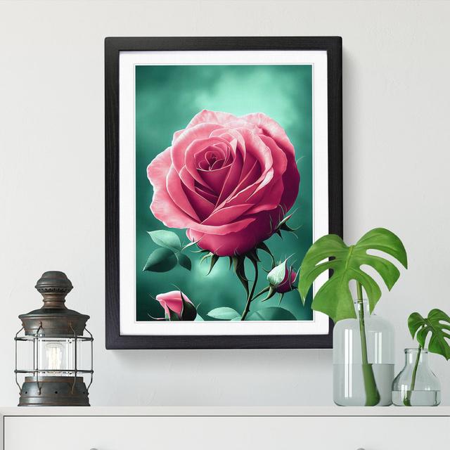 Rose Traditional Vol.3 - Single Picture Frame Painting Marlow Home Co. Frame Option: Black, Size: 34cm H x 25cm W x 2cm D on Productcaster.