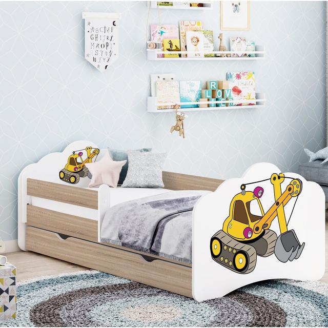 Rio Cot Bed / Toddler (70 x 140cm) Bed Frame with Drawers Harriet Bee Colour (Bed Frame): Sonoma Oak on Productcaster.