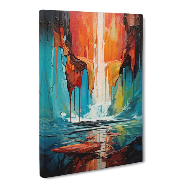 Waterfall Abstract - No Frame Art Prints Metro Lane Size: 76cm H x 50cm W x 3cm D on Productcaster.