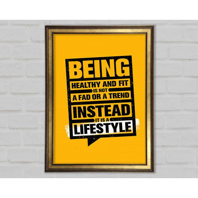 Being Healthy And Fit Framed Print Happy Larry Size: 59.1cm H x 84.1cm W on Productcaster.