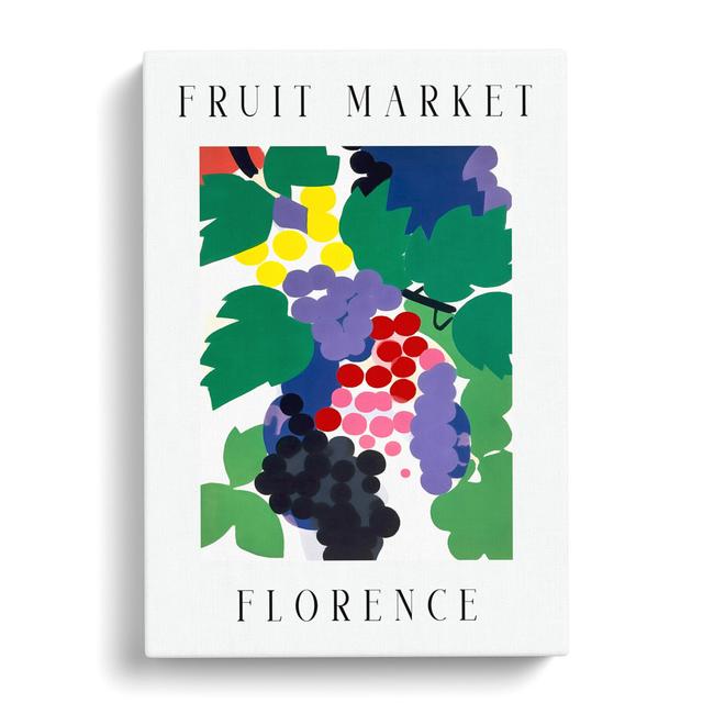 XMKTMKT-369 Grapes Florence Fruit Market - Wrapped Canvas Print George Oliver Size: 91cm H x 60cm W x 3cm D on Productcaster.