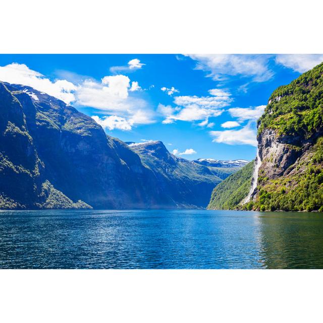 Geiranger at Geirangerfjord, Norway - Wrapped Canvas Photograph Union Rustic Size: 61cm H x 91cm W x 3.8cm D on Productcaster.