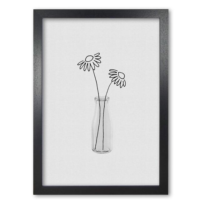 Flower Still Life II - Print East Urban Home Size: 85 cm H x 60 cm W x 5 cm D, Format: Black Grain Frame on Productcaster.