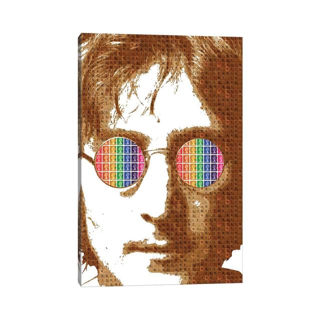 Scrabble Lennon by Gary Hogben - Print on Canvas 17 Stories Format: Wrapped Canvas, Size: 101.6cm H x 66.04cm W x 1.91cm D on Productcaster.