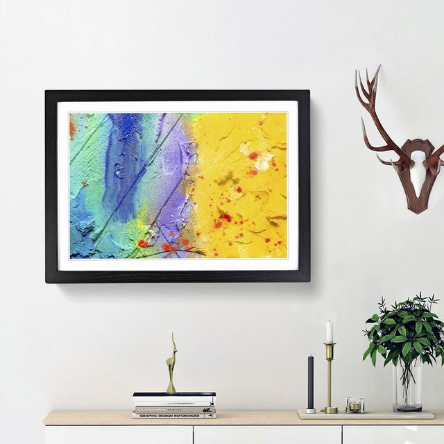 Abstract Art Painting Vol.14 by S.Johnson - Picture Frame Painting Print East Urban Home Frame Option: Black Framed, Size: 62cm H x 87cm W x 2cm D on Productcaster.