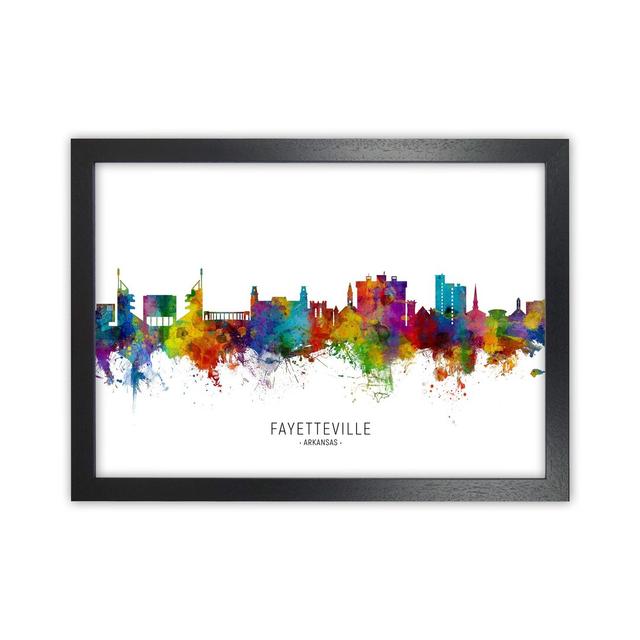 Fayetteville Arkansas Skyline by Michael Tompsett - Print Latitude Run Format: Black Framed, Size: 34cm H x 46cm W x 3cm D on Productcaster.