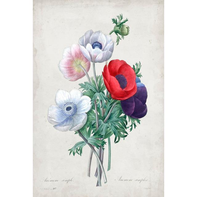 Redoute Bouquet II - Wrapped Canvas Art Prints Rosalind Wheeler Size: 91cm H x 61cm W x 3.8cm D on Productcaster.