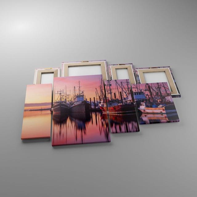 Marina West the Sun - 4 Piece Wrapped Canvas Photograph Ebern Designs Size: 70cm H x 120cm W x 1.8cm D on Productcaster.