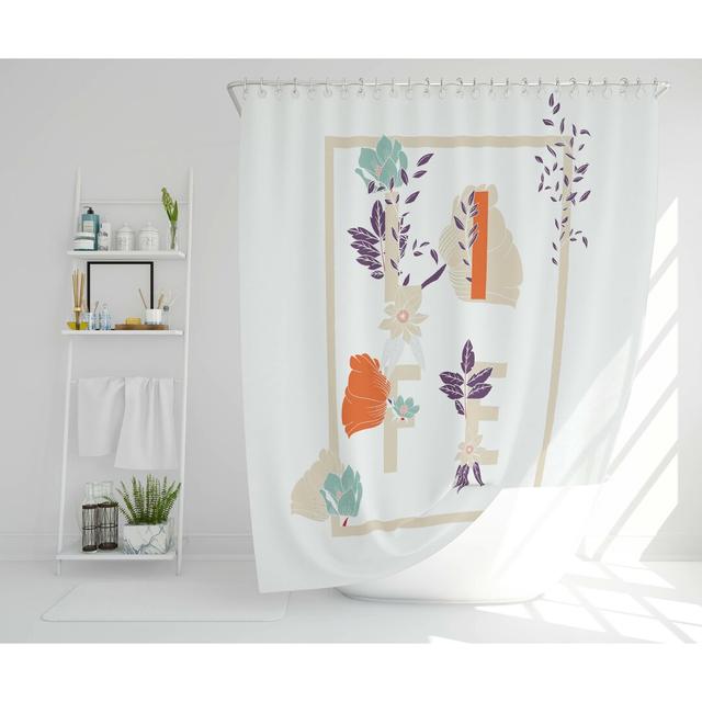 Lovitz Polyester Shower Curtain Set Rosalind Wheeler Size: 168cm H x 168cm W on Productcaster.