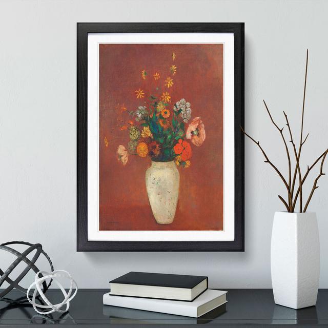 Vase of Flowers Vol.6 by Odilon Redon - Picture Frame Painting East Urban Home Size: 48cm H x 36cm W x 2cm D, Frame Option: Black Framed on Productcaster.