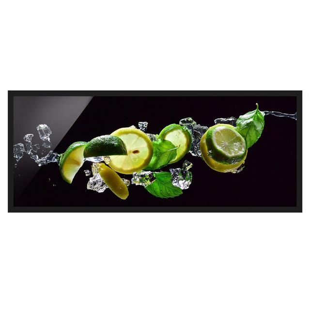 Mojito Ingredients - Picture Frame Graphic Art Ebern Designs Size: 50cm H x 130cm W x 2cm D, Frame Option: Black Framed on Productcaster.