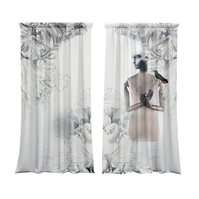 Ingvald Polyester Blackout Slot Top Curtain Panel Pair (Set of 2) East Urban Home Panel Size: 145 W x 350 D cm on Productcaster.