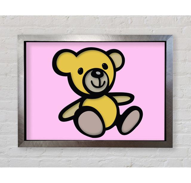 Teddy Bear Cartoon - Single Picture Frame Art Prints Bright Star Colour: Pink, Size: 42cm H x 59.7cm W x 3.4cm D on Productcaster.