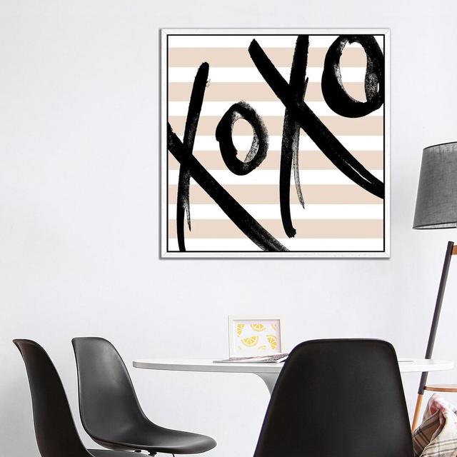 Neutral Glam XOXO by Sd Graphics Studio - Print on Canvas iCanvas Format: White Framed Canvas, Size: 66.04cm H x 66.04cm W x 3.81cm D on Productcaster.