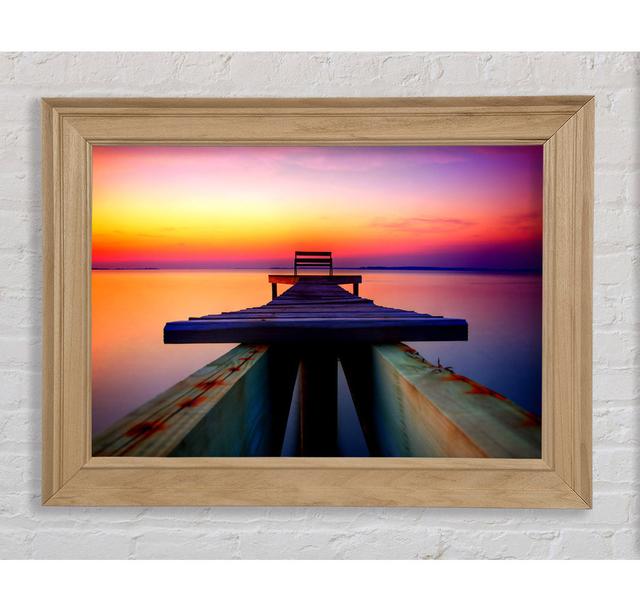 The Perfect Sunset Dock - Print Bright Star Size: 21cm H x 42cm W x 8cm D on Productcaster.