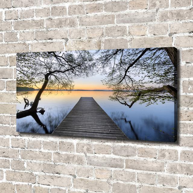 Pier at the Lake - Unframed Art Prints on Canvas Union Rustic on Productcaster.