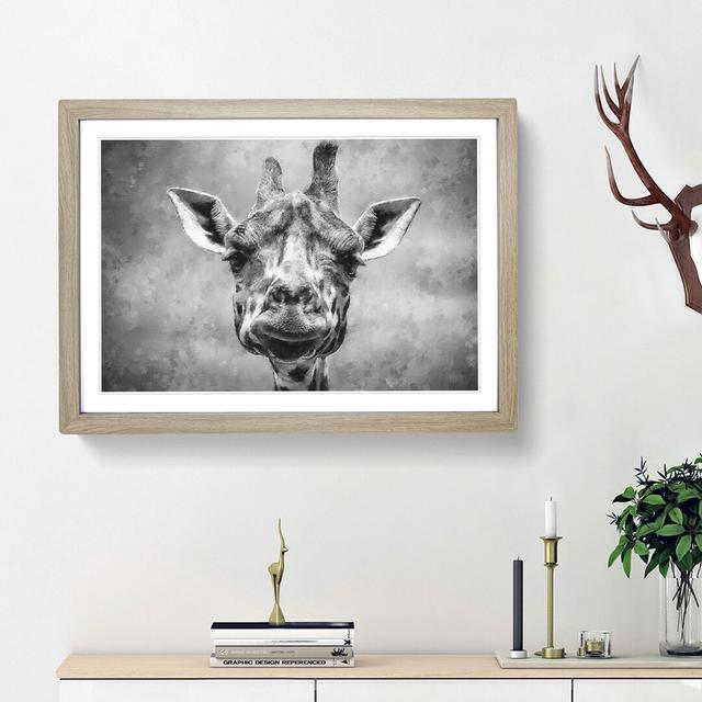 Wonderful Giraffe - Picture Frame Painting Print East Urban Home Frame Option: Oak Framed, Size: 45cm H x 63cm W x 2cm D on Productcaster.