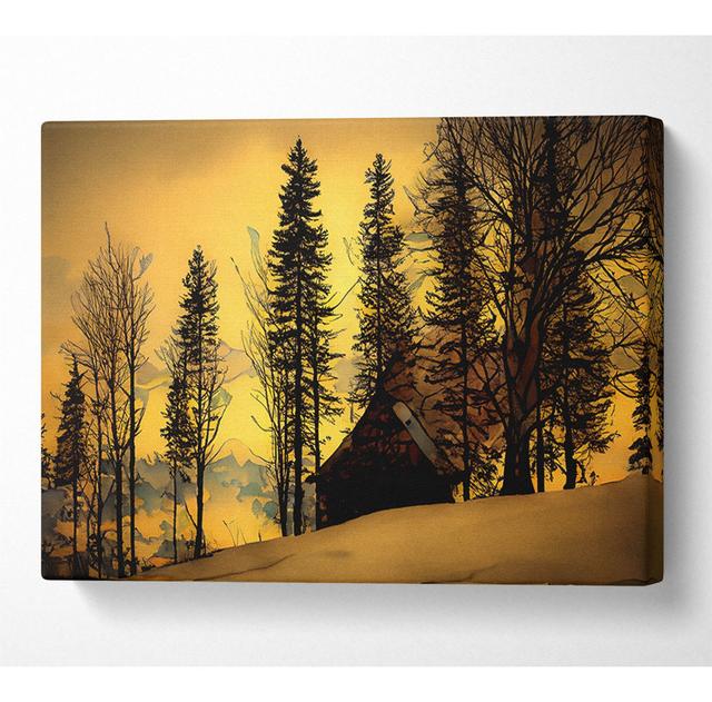 Beautiful Winter Twilight - Wrapped Canvas Art Prints Alpen Home Size: 66cm H x 106.6cm W x 10cm on Productcaster.