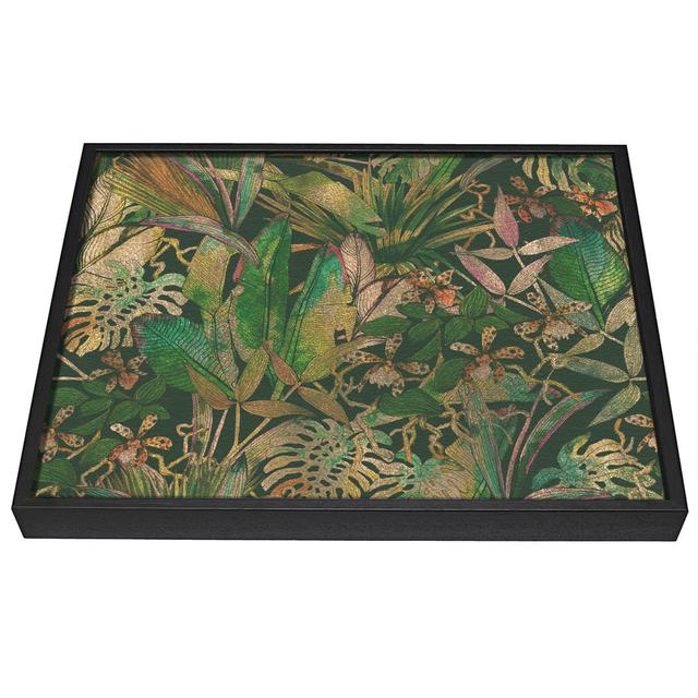 Jungle Flowers 17 Stories Size: 50.8cm H x 81.3cm W x 10cm D, Format: Black Framed Canvas on Productcaster.