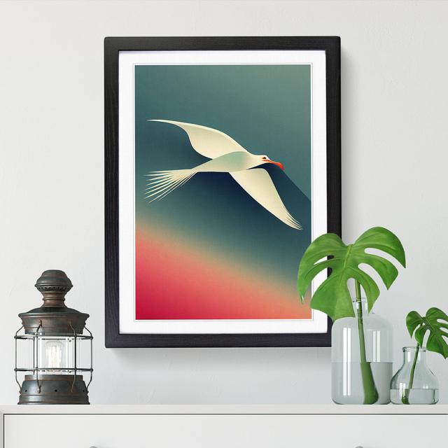 Seagull Abstract Art Vol.3 - Single Picture Frame Graphic Art Big Box Art Frame Option: Black, Size: 64cm H x 46cm W x 2cm D on Productcaster.