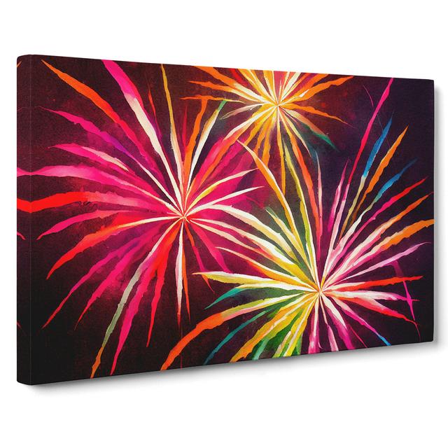 Sensational Fireworks - Wrapped Canvas Graphic Art Metro Lane Size: 40cm H x 60cm W x 3cm D on Productcaster.