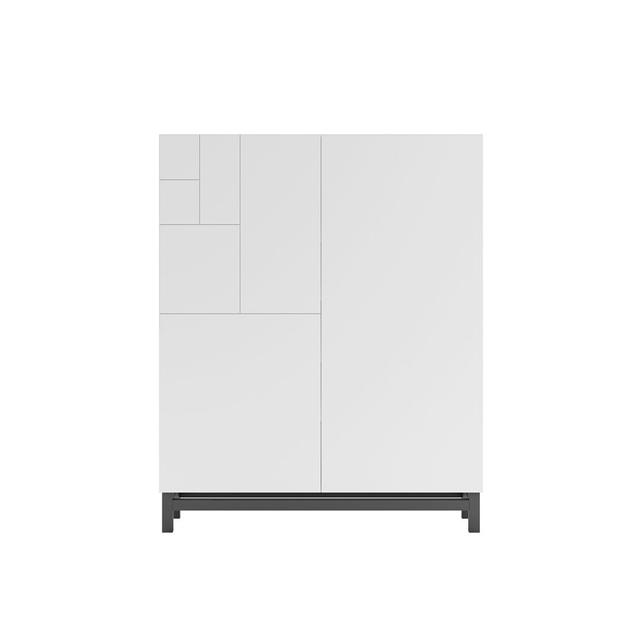 18 Pair Shoe Storage Cabinet Rebrilliant Finish: White/Graphite on Productcaster.