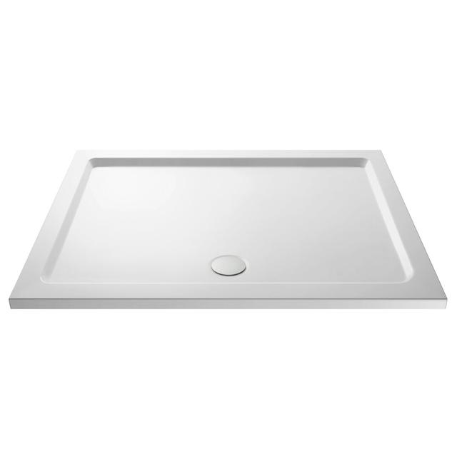 Pearlstone Shower Tray in White Nuie Size: 100cm H x 76cm W x 4cm D on Productcaster.