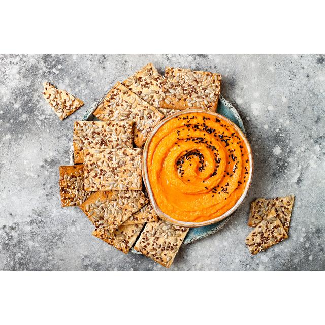 Pumpkin Hummus - Wrapped Canvas Photograph Ebern Designs Size: 81cm H x 122cm W x 3.8cm D on Productcaster.