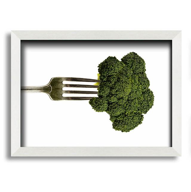 Eat Your Greens Framed Print Brayden Studio Format: Blue Framed Paper, Size: 42cm H x 59.7cm W x 2cm D on Productcaster.