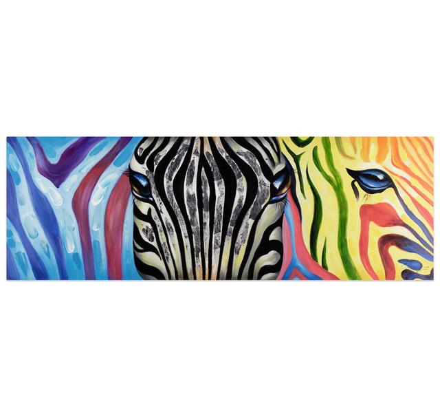 Hand -painted acrylic painting, psychedelic zebra Bloomsbury Market on Productcaster.