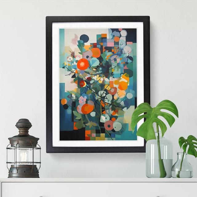 FRM-V0523-846X Flowers Bauhaus Art Vol.2 - Picture Frame Print Marlow Home Co. Size: 64cm H x 46cm W, Format: Oak Framed on Productcaster.