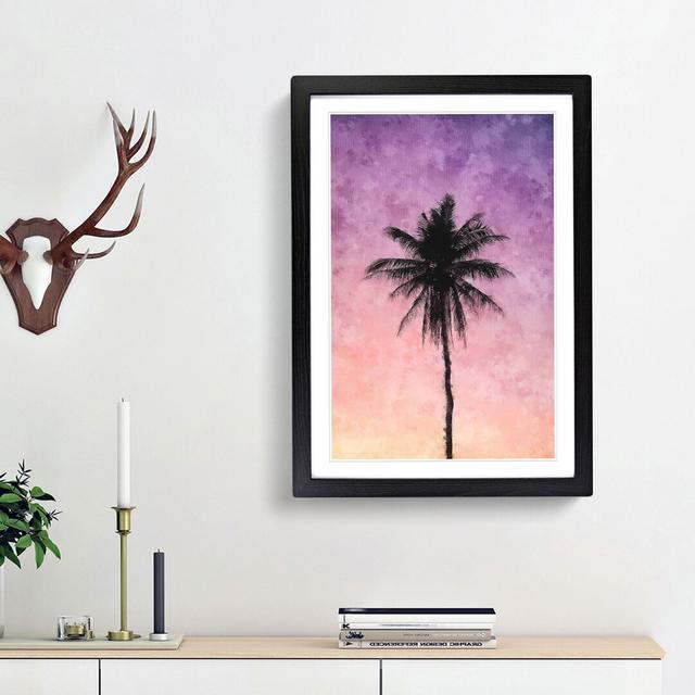 Summer Palm Tree - Picture Frame Graphic Art Print East Urban Home Frame Option: Black Framed, Size: 87cm H x 62cm W x 2cm D on Productcaster.