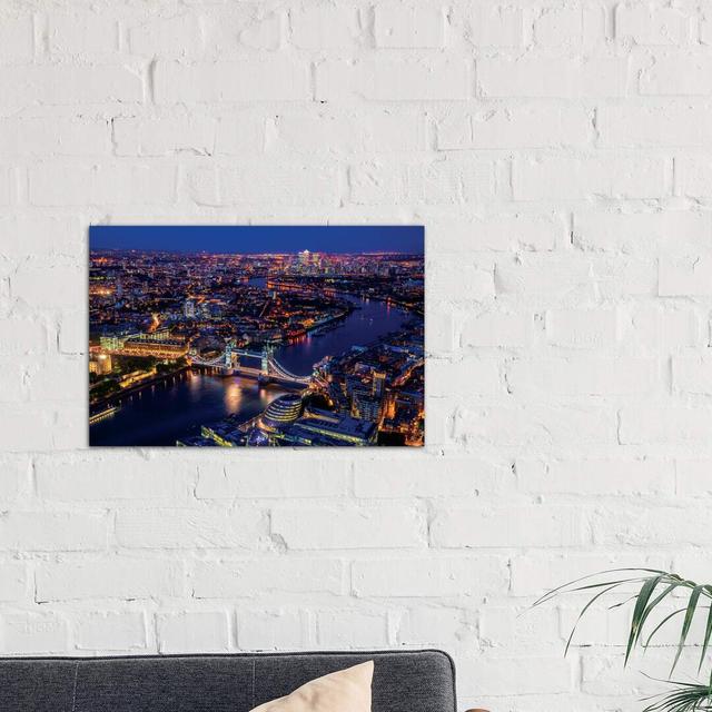 London From Shard by Marco Carmassi - No Frame Print on Canvas Ebern Designs Size: 45.72cm H x 66.04cm W x 1.91cm D on Productcaster.