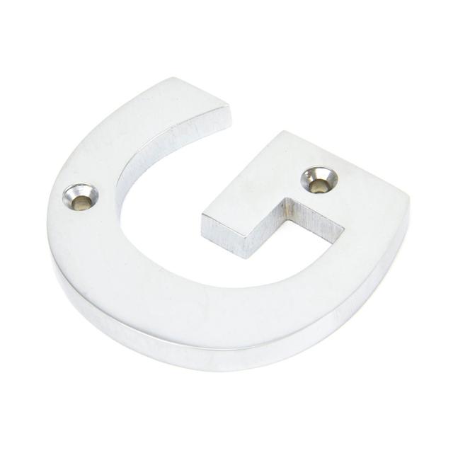 7.8Cm H Metal Surface Mount House Letter From The Anvil Letter: G, Colour: Satin Chrome on Productcaster.