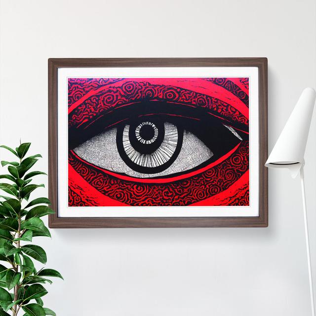 Human Eye Abstract - Single Picture Frame Print Rosdorf Park Size: 34cm H x 46cm W x 2cm D, Frame Colour: Walnut Framed on Productcaster.