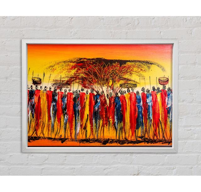 African Tribe Offering - Print Bright Star Size: 84.1cm H x 118.9cm W x 3.3cm D on Productcaster.