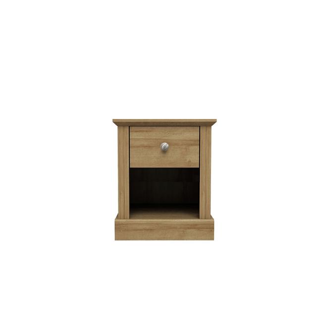 Baltras 1 Drawer Bedside Table 17 Stories Table Base Colour: Oak on Productcaster.