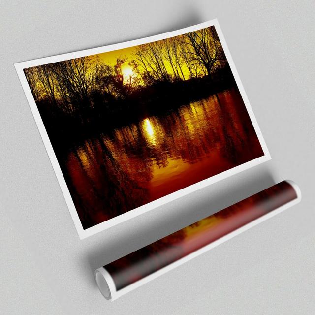 The Lake at Dusk - Photograph Print on Paper East Urban Home Size: 42cm H x 59.4cm W on Productcaster.