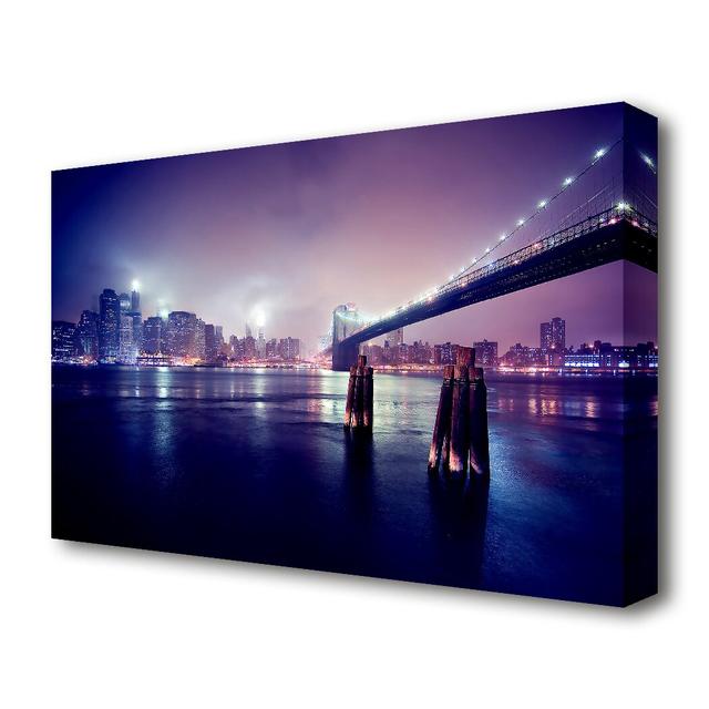 City Nights Lights - Wrapped Canvas Photograph Print East Urban Home Size: 66 cm H x 101.6 cm W x 4.4 cm D on Productcaster.