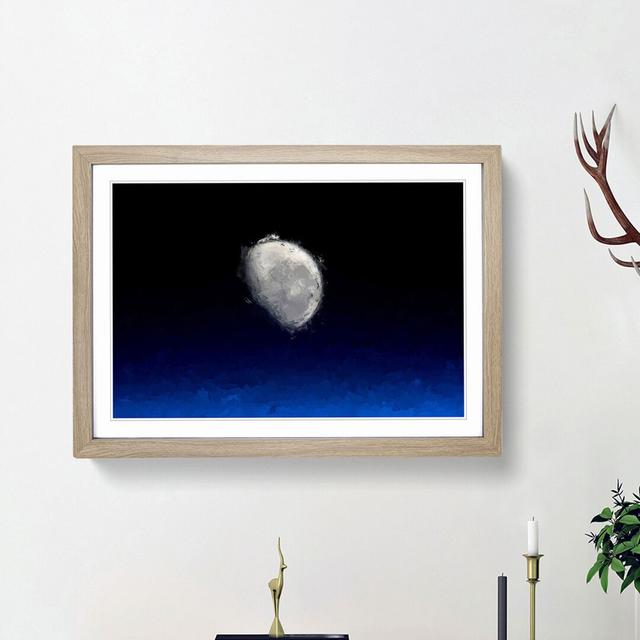 Close up of the Moon in Abstract - Picture Frame Graphic Art Print East Urban Home Frame Option: Oak Framed, Size: 62cm H x 87cm W x 2cm D on Productcaster.