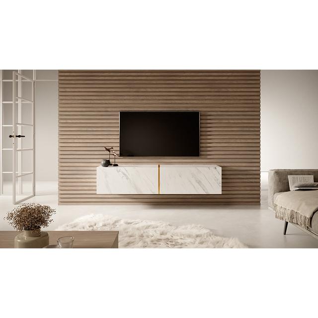 Amiree TV Stand for TVs up to 60" Canora Grey Colour: White on Productcaster.