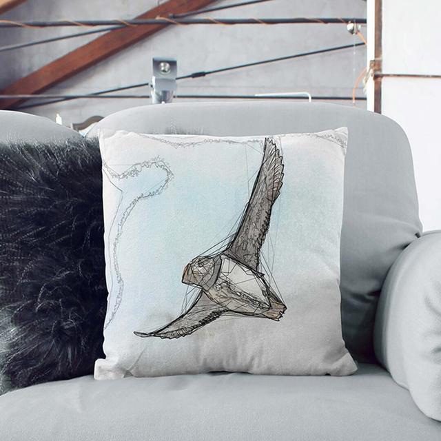 Flying Atlantic Puffin Bird Cushion with Filling East Urban Home Backing Colour: White, Size: 55cm H x 55cm W x 20cm D on Productcaster.