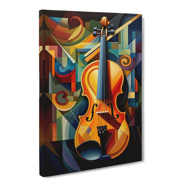 Violin Cubism - Print Marlow Home Co. Size: 50cm H x 35cm W x 3cm D on Productcaster.