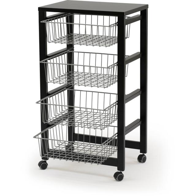 Ruthar Serving Cart August Grove Frame Finish: Black on Productcaster.