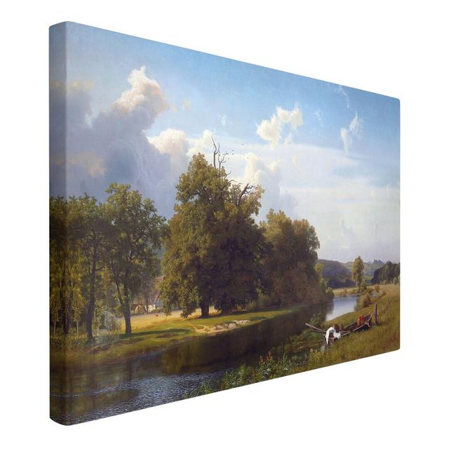 'Albert Bierstadt - River Landscape, Westphalia', canvas print Union Rustic on Productcaster.