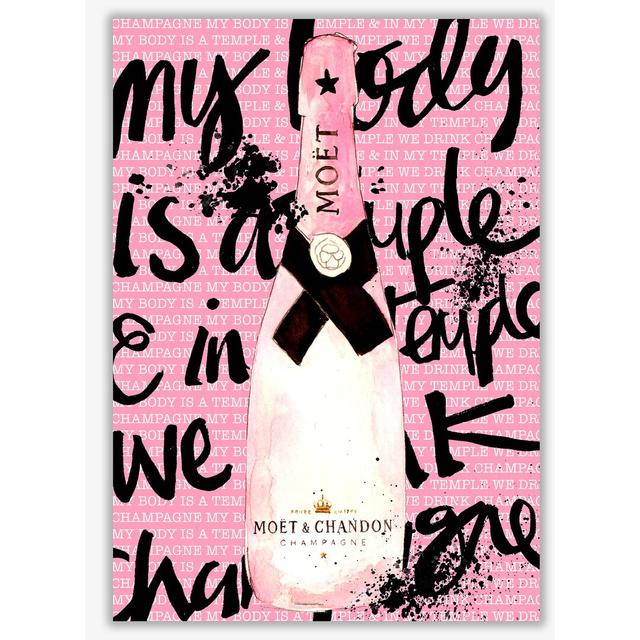 My Body Is A Temple Moet - Print East Urban Home Frame Options: No Frame, Size: 59.4 cm H x 42 cm W x 1 cm D on Productcaster.