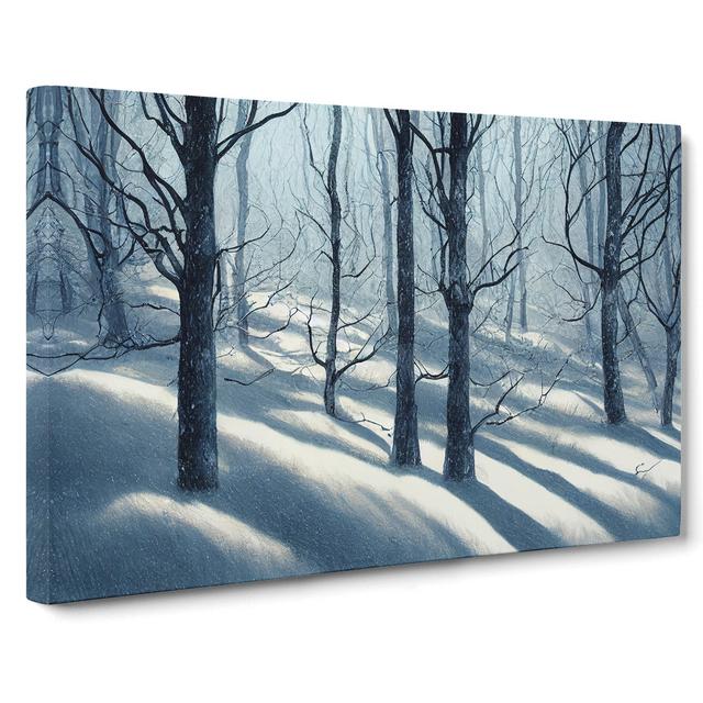 Revered Winter Forest - Wrapped Canvas Painting Alpen Home Size: 40cm H x 60cm W x 3cm D on Productcaster.