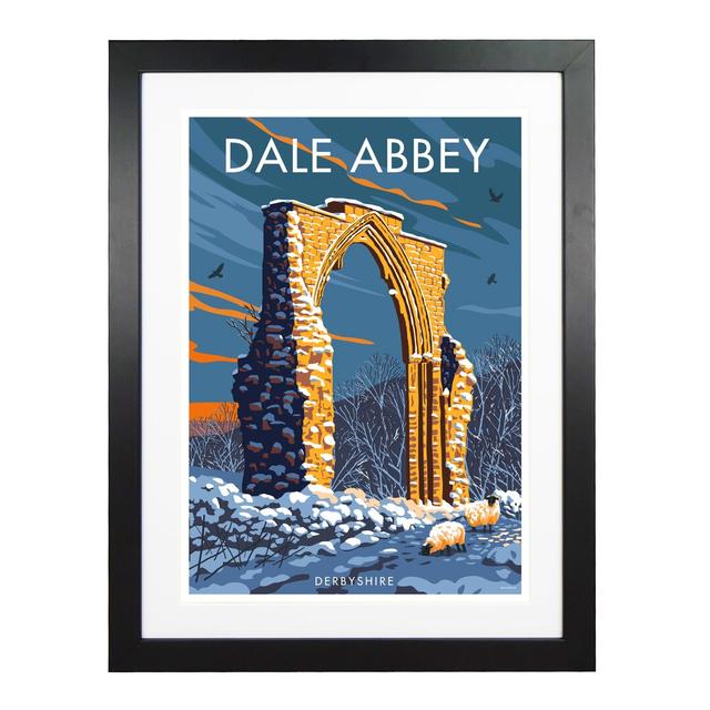 Dale Abbey by Stephen Millership - Print East Urban Home Size: 54cm H x 44cm W x 2.2cm D, Frame Options: Black on Productcaster.